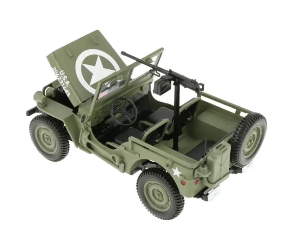 Jeep Willy Army '44 D-Day met mitrailleur NOREV 1/18 189016, Hobby en Vrije tijd, Modelauto's | 1:18, Verzenden, Nieuw, Auto, Norev