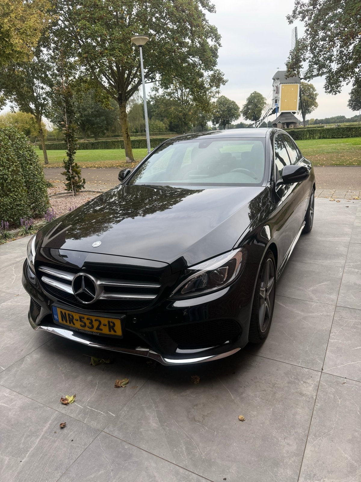 Mercedes-Benz C-Klasse C180 156pk 9G-TRONIC 2017 Zwart, Auto's, Automaat, 1800 kg, Zwart, Particulier