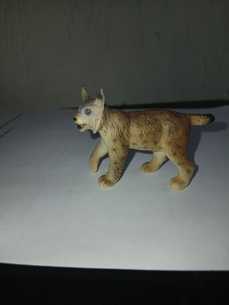 Lynx, dierfiguur Bullyland, 6 cm, Verzamelen, Ophalen of Verzenden, Gebruikt, Wild dier, Beeldje of Figuurtje