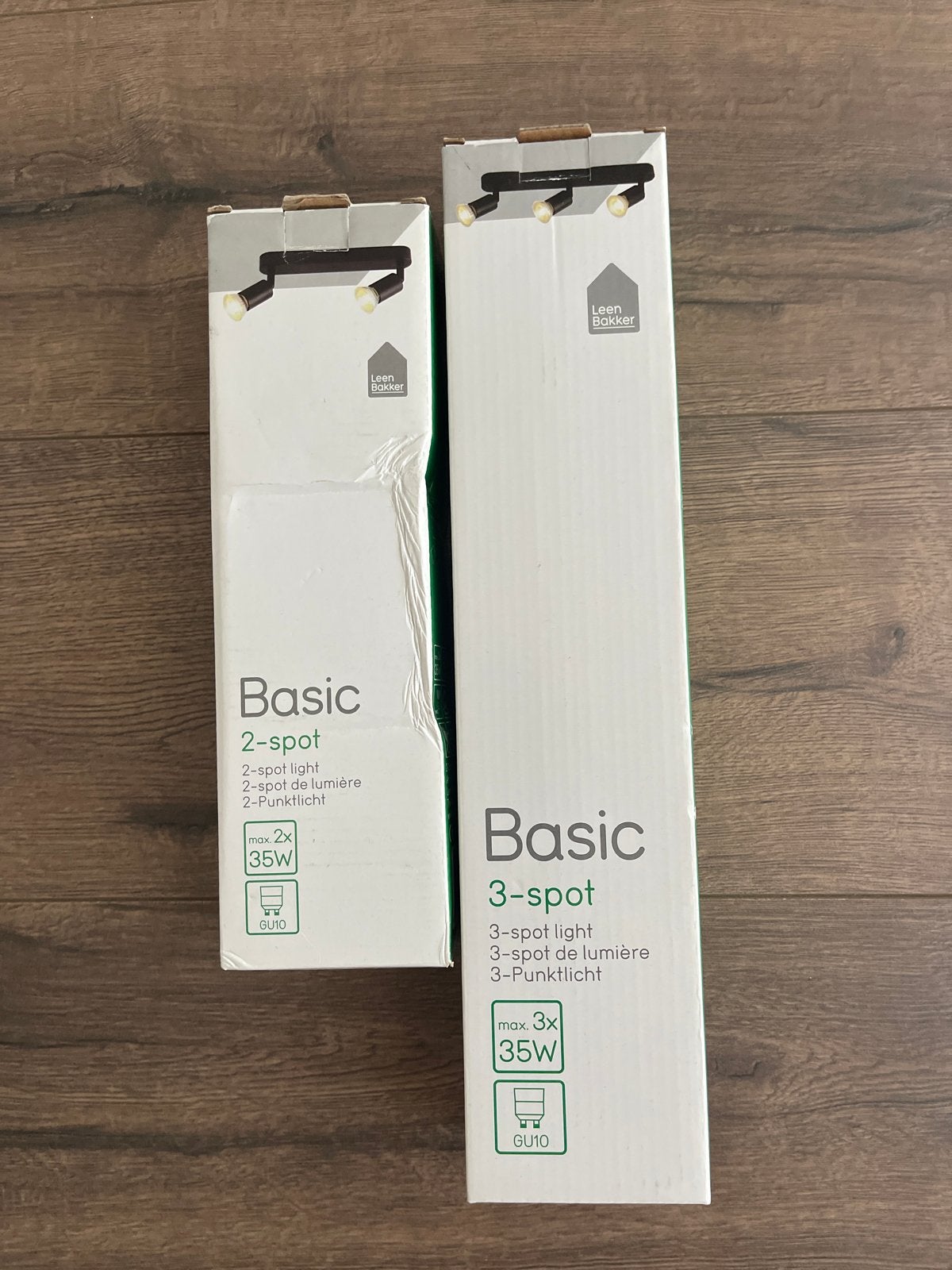 Leen Bakker Basic 2-spot en 3-spot GU10 Plafondspots, Ophalen, Halogeen, GU10, Overige merken