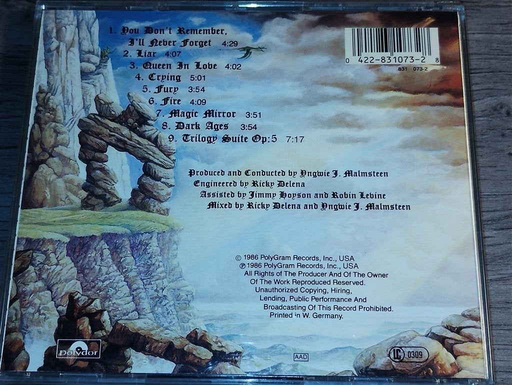 Yngwie J. Malmsteen – Trilogy, Ophalen of Verzenden, Zo goed als nieuw