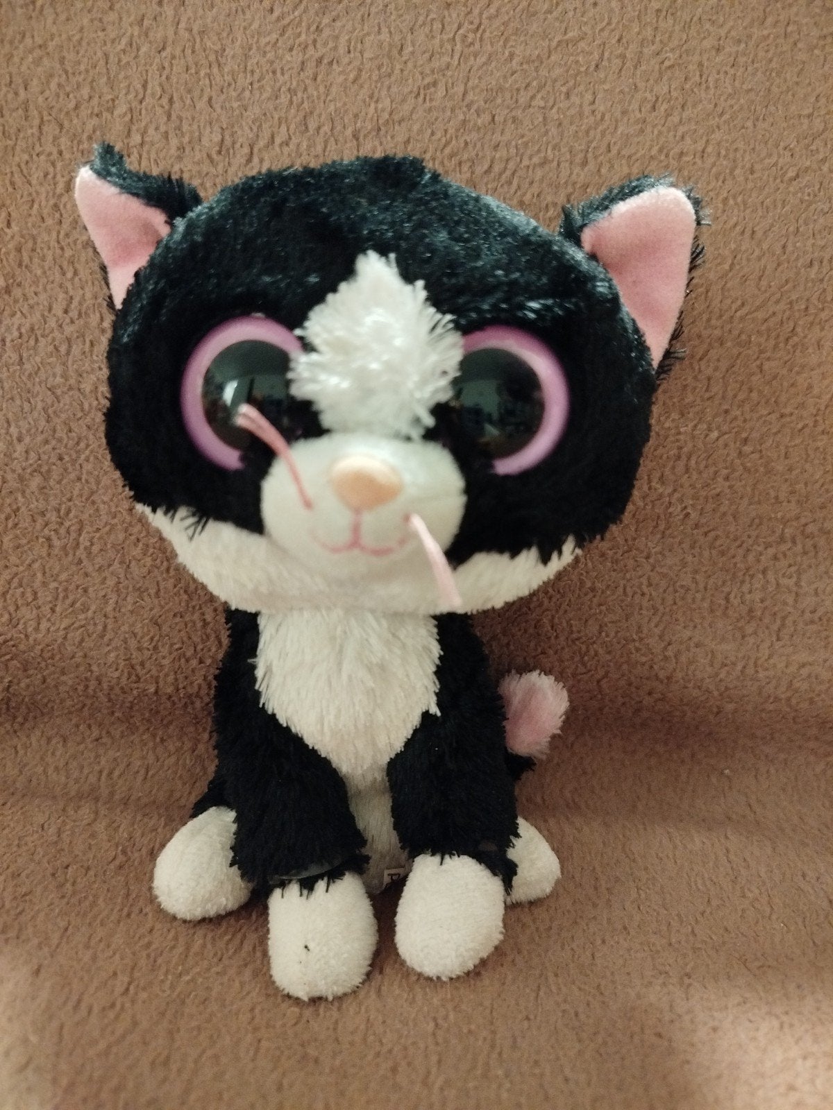 Schattige zwart-witte Ty knuffel kat, Ophalen, Gebruikt, Zwart, Kat