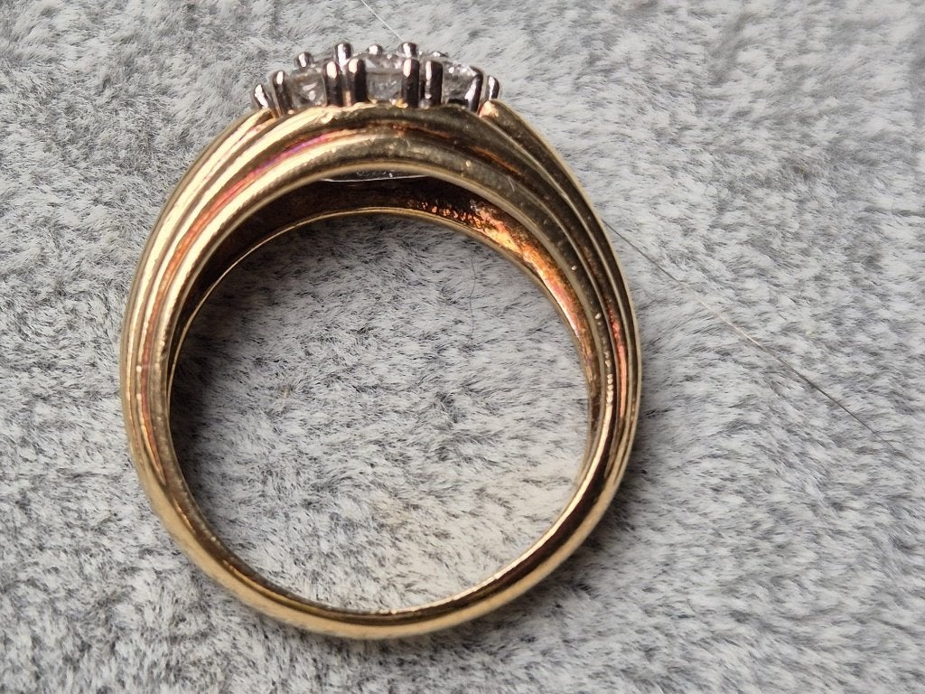 Prachtige ring van 18k goud, 10 natuurlijke diamanten, Ophalen of Verzenden, Dame of Heer, Met edelsteen, Goud