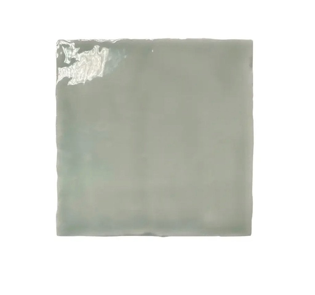 RESTPARTIJ Handvorm Tegel 13x13 – Lichtgroen Glans, Ophalen, Nieuw, Minder dan 20 cm, Minder dan 20 cm