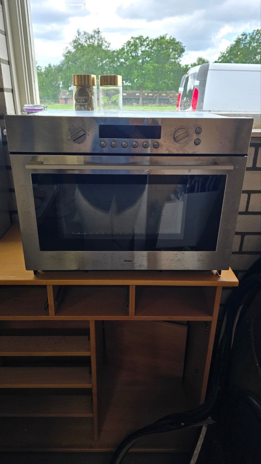 ️ Luxe ATAG Inbouw Combi-Oven / Combimagnetron (RVS) – In, Combimagnetron, Hete lucht, Ophalen of Verzenden, Zo goed als nieuw