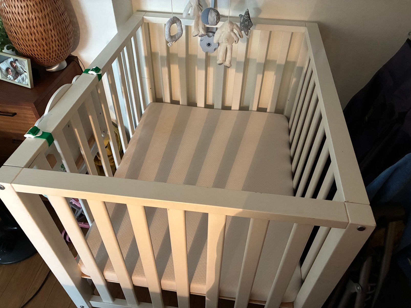 Box inclusief matrasje en kleed, Kinderen en Baby's, Boxen, Ophalen, Gebruikt, Rechthoekig, In hoogte verstelbaar