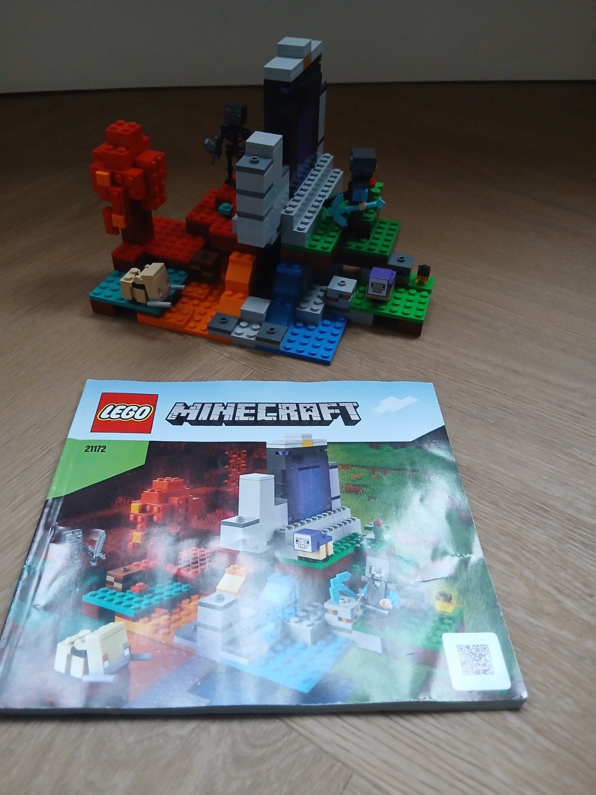 lego minecraft 21172 ruined portal (inc. doos), Minecraft, Lego, Ophalen of Verzenden, Zo goed als nieuw