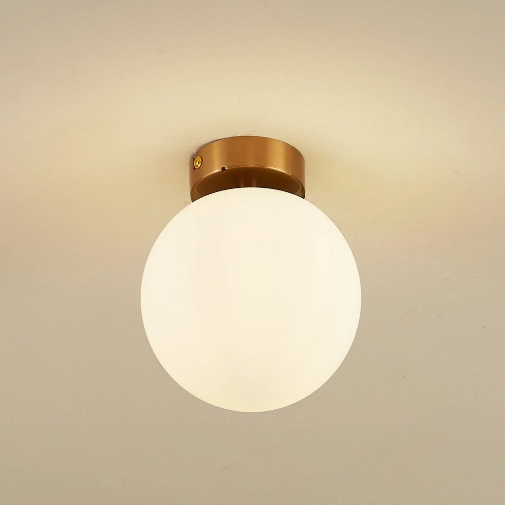 Lucande Bidolo plafondlamp messing IP44 nieuw in doos, Ophalen of Verzenden, Nieuw, Glas