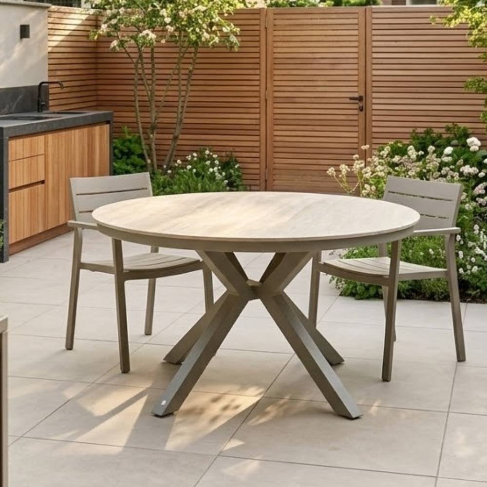 Cuba tuintafel | aluminium + sintered stone | 144cm rond, Ophalen, Aston Martinlaan 36, LUX Outdoor living, Rond