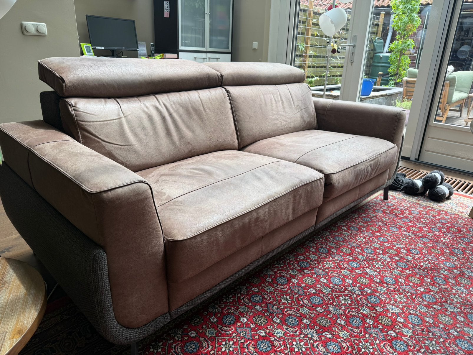 3 zits 210 breed + relaxfunctie, Huis en Inrichting, Banken | Bankstellen, Driepersoons, 75 tot 100 cm, Ophalen of Verzenden, Zo goed als nieuw