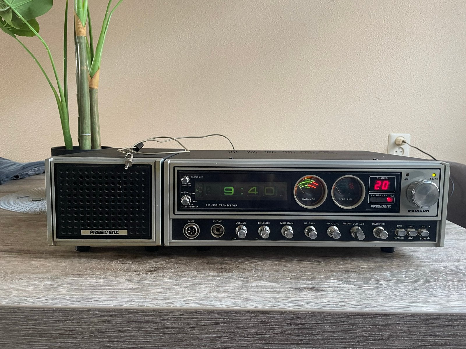 President Madison AM-SSB Transceiver met defecte kabel, Ophalen, Gebruikt