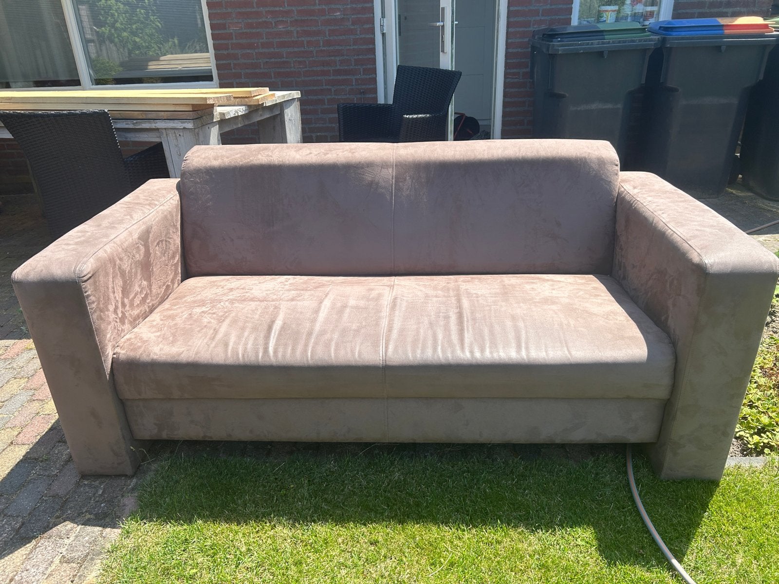 Gratis af te halen: Comfortabel 3-persoons bankstel, Ophalen, Gebruikt, Driepersoons, 75 tot 100 cm