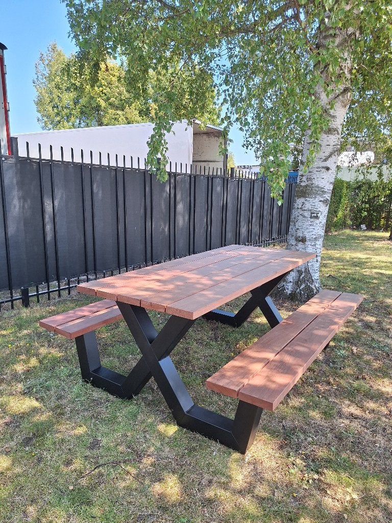 Robuuste hardhouten (klasse 1)  picknicktafel, Tuin en Terras, Ophalen of Verzenden, Nieuw, Rechthoekig, Hout