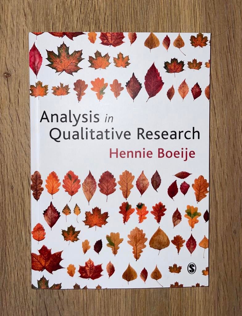 Analysis in Qualitative Research Hennie Boeije 2014, Boeken, Nieuw, Ophalen of Verzenden, WO, Hennie Boeije