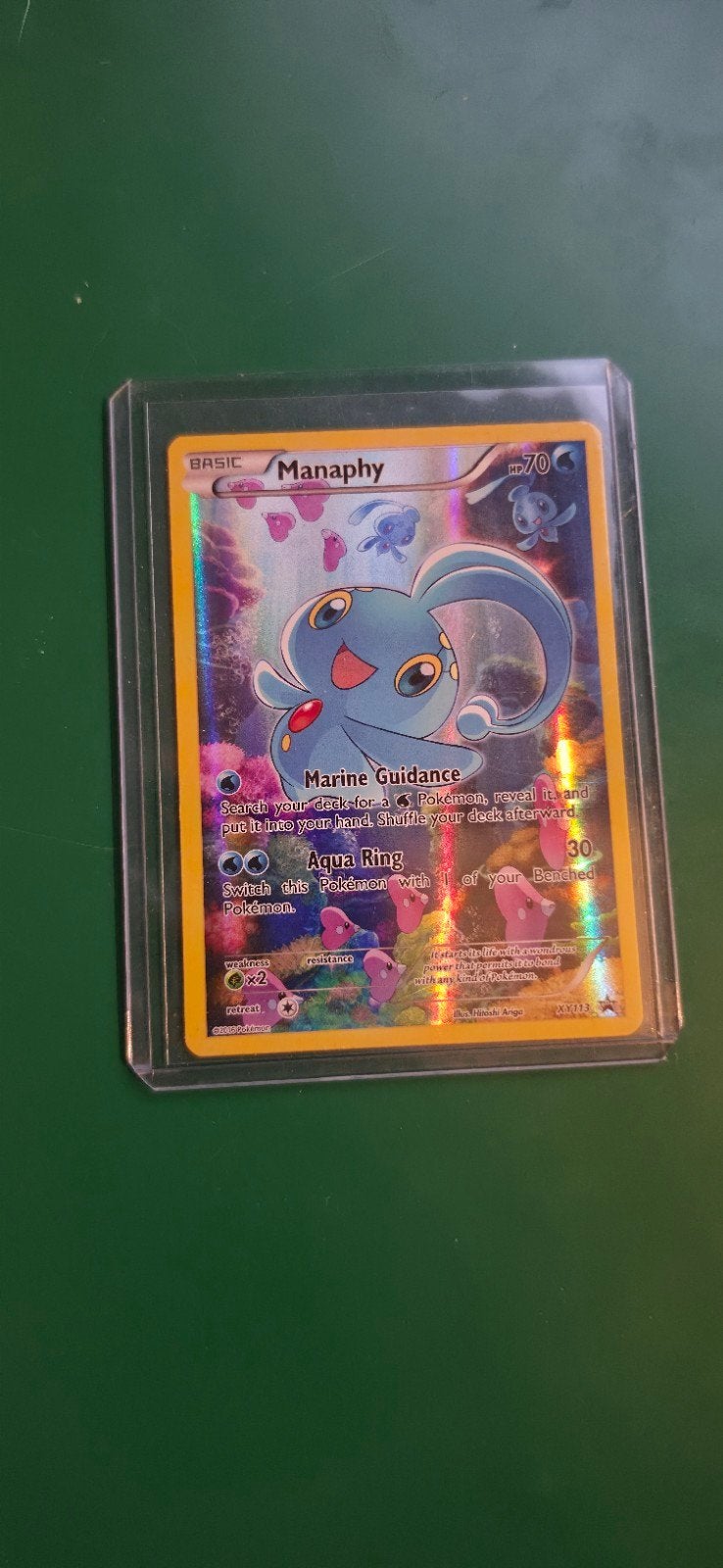 Manaphy Full Art Pokemon Kaart, Ophalen of Verzenden, Nieuw, Losse kaart, Foil