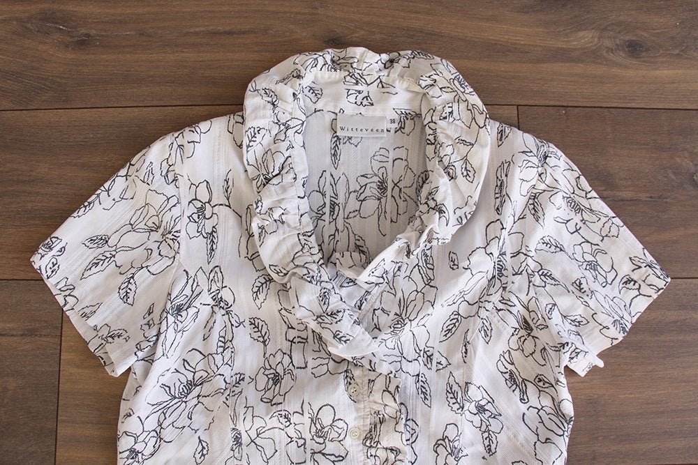 Mooie Witteveen Blouse 632 (Maat 38) - 63 € 20,-, Kleding | Dames, Maat 38/40 (M), Overige kleuren, Ophalen of Verzenden, Zo goed als nieuw