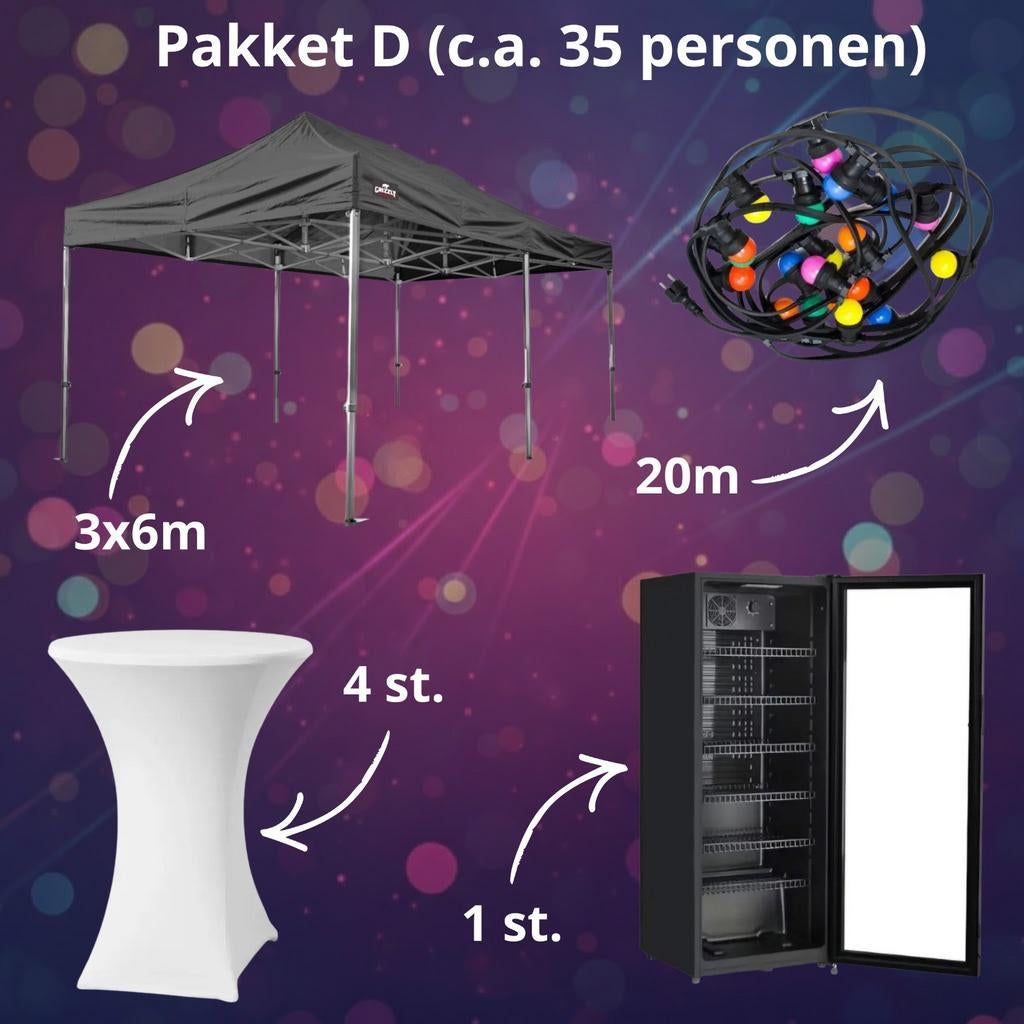 FEESTPAKKET TE HUUR VOOR 35 PERSONEN € 145,= INCLUSIEF OP/ A, Ophalen of Verzenden, Overige