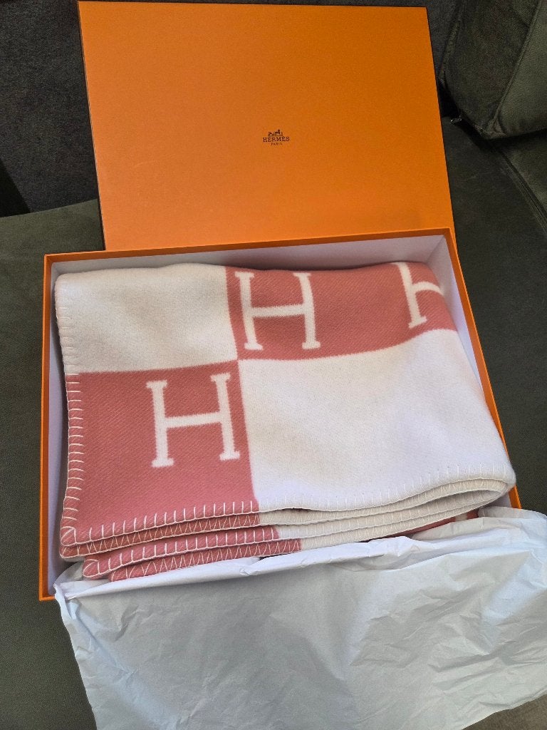 Hermés Avalon blanket 95 x 135 cm, Ophalen, 135 cm, Nieuw, Overige merken
