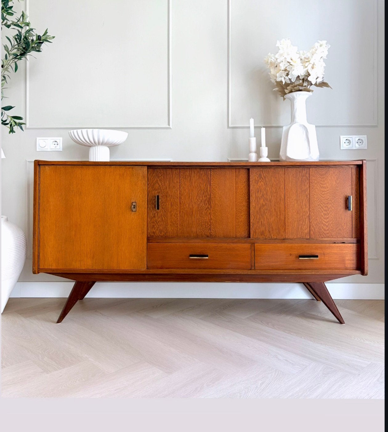 ️♥️ Vintage dressoir lowboard tv-meubel kast jaren ‘60 retro, Ophalen, Gebruikt, Met deur(en), 150 tot 200 cm