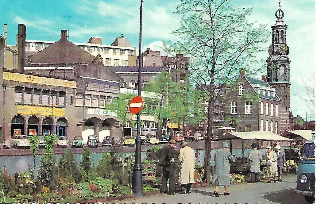 Amsterdam- -Singel met bloemenmarkt., Verzenden, 1980 tot heden, Gelopen, Noord-Holland