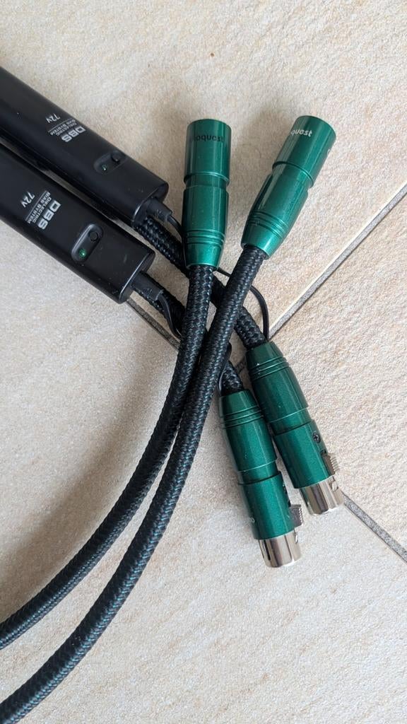 AudioQuest Columbia XLR Interlinks met DBS 72V, Ophalen of Verzenden, Gebruikt, Minder dan 2 meter, Interlink-kabel