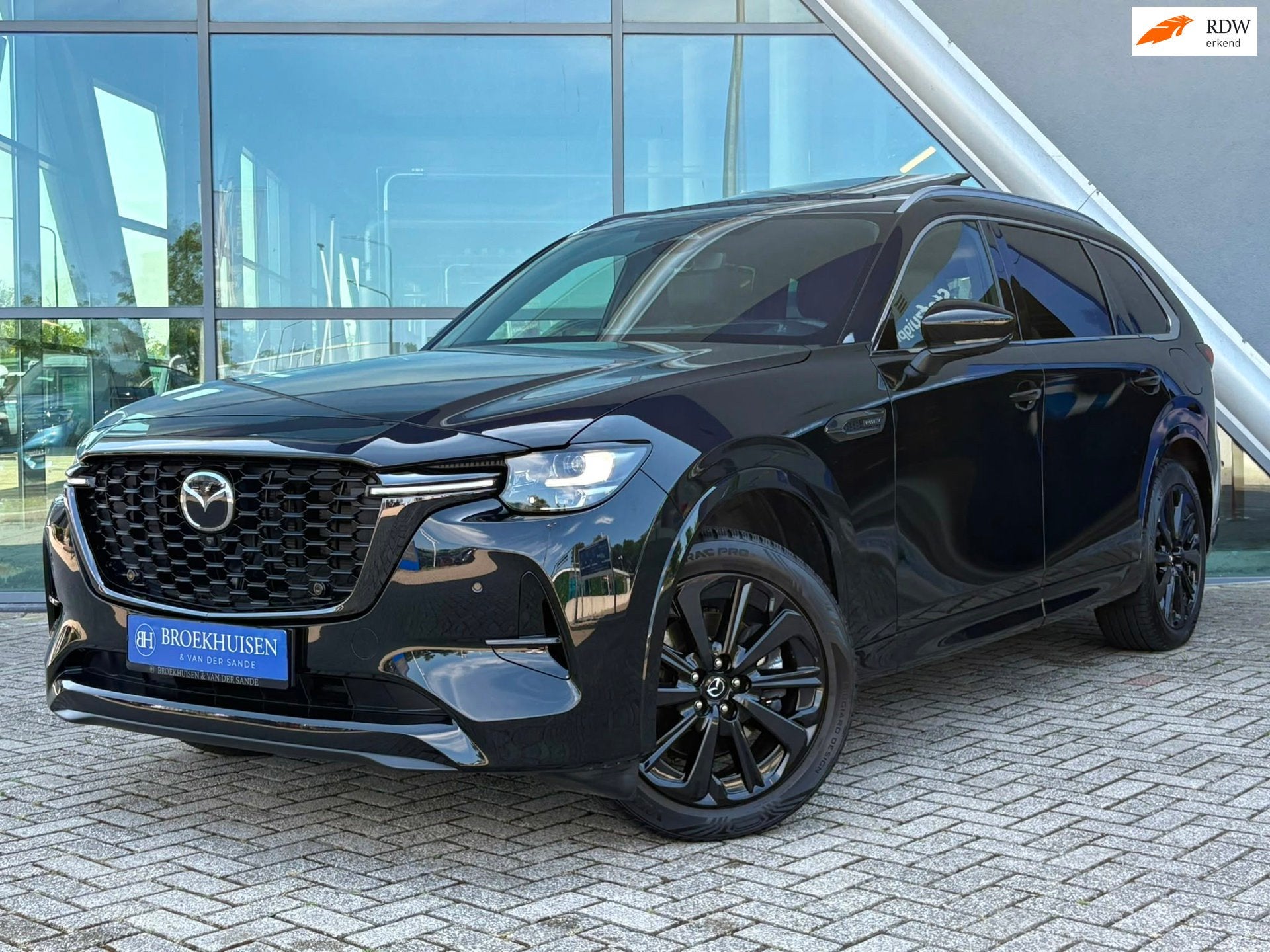 Mazda CX-80 2.5 e-SkyActiv PHEV 7p. Homura Plus 327pk Panora, Auto's, Mazda, Automaat, Gebruikt, CX-80, Zwart