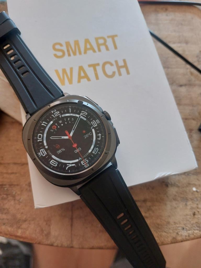 Smart watch, Sieraden, Tassen en Uiterlijk, Horloges | Heren, Overige merken, Kunststof, Polshorloge, Nieuw