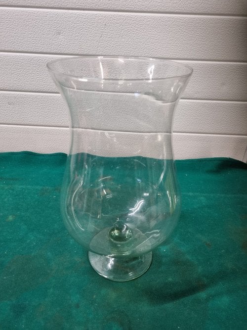 vaas stolp model glas groene gloed, Ophalen of Verzenden