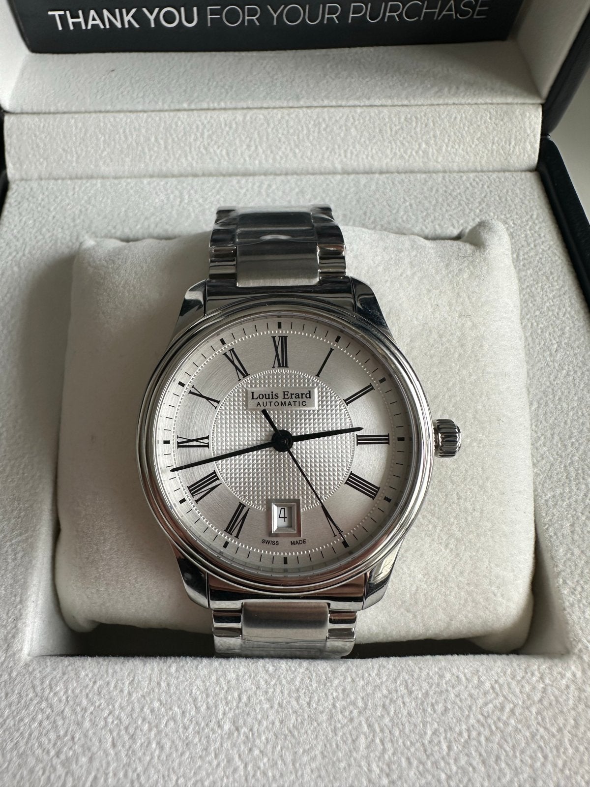 Louis Erard Excellence Horloge - Nieuw in doos, Overige merken, Leer, Staal, Polshorloge