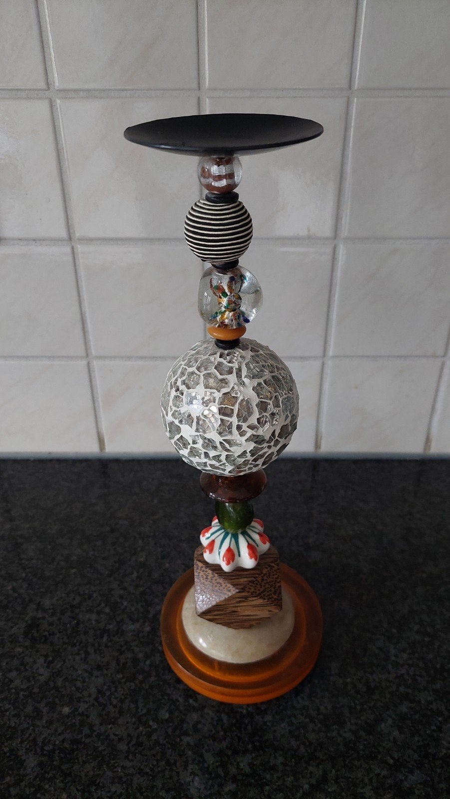 kandelaar, totem kandelaar,  Eclectisch design Reliving, Ophalen of Verzenden