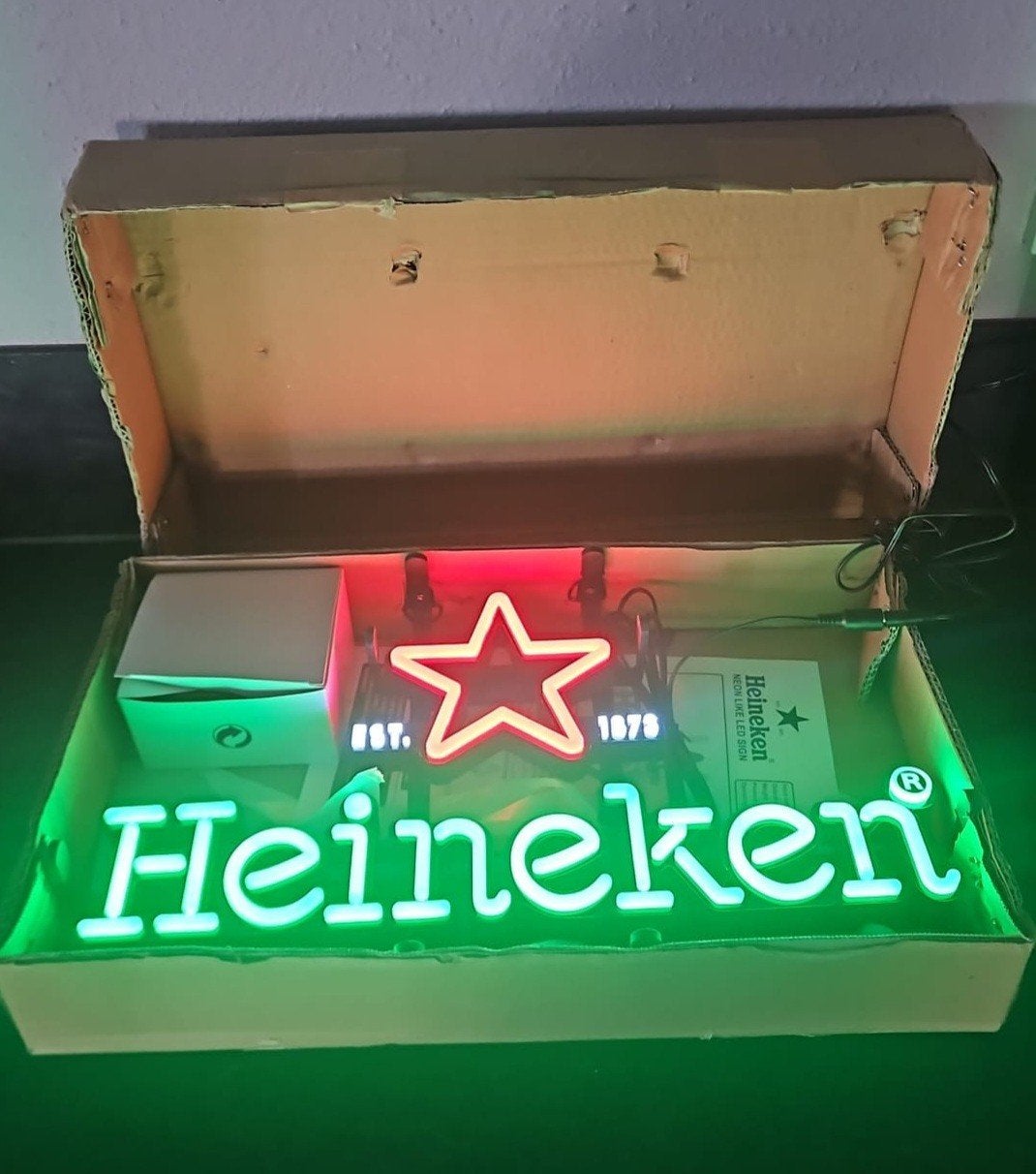 2st Nieuwe Heineken lampen, Verzamelen, Ophalen of Verzenden, Nieuw, Overige typen, Heineken