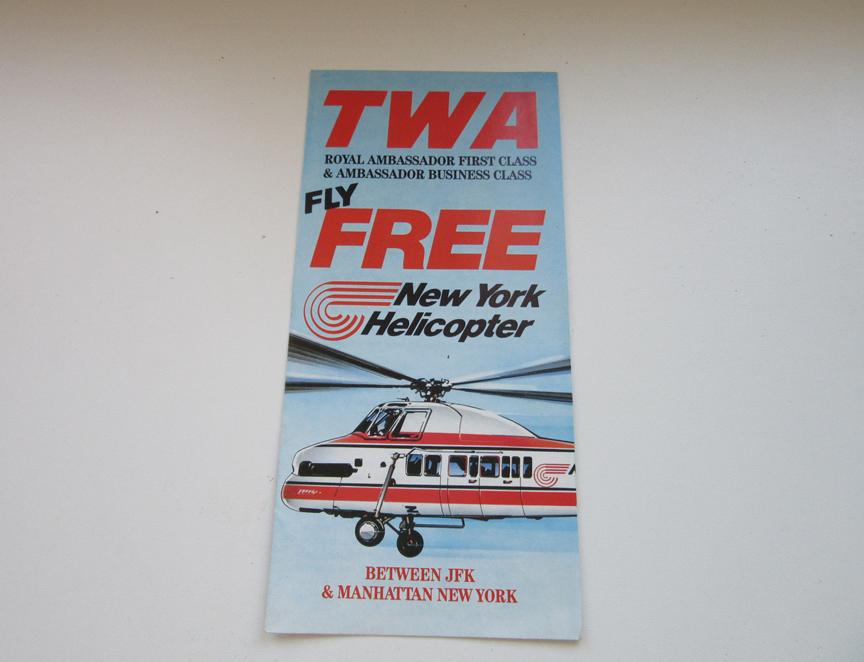 TWA brochure New York Helicopter, Verzenden, Gebruikt, Overige typen