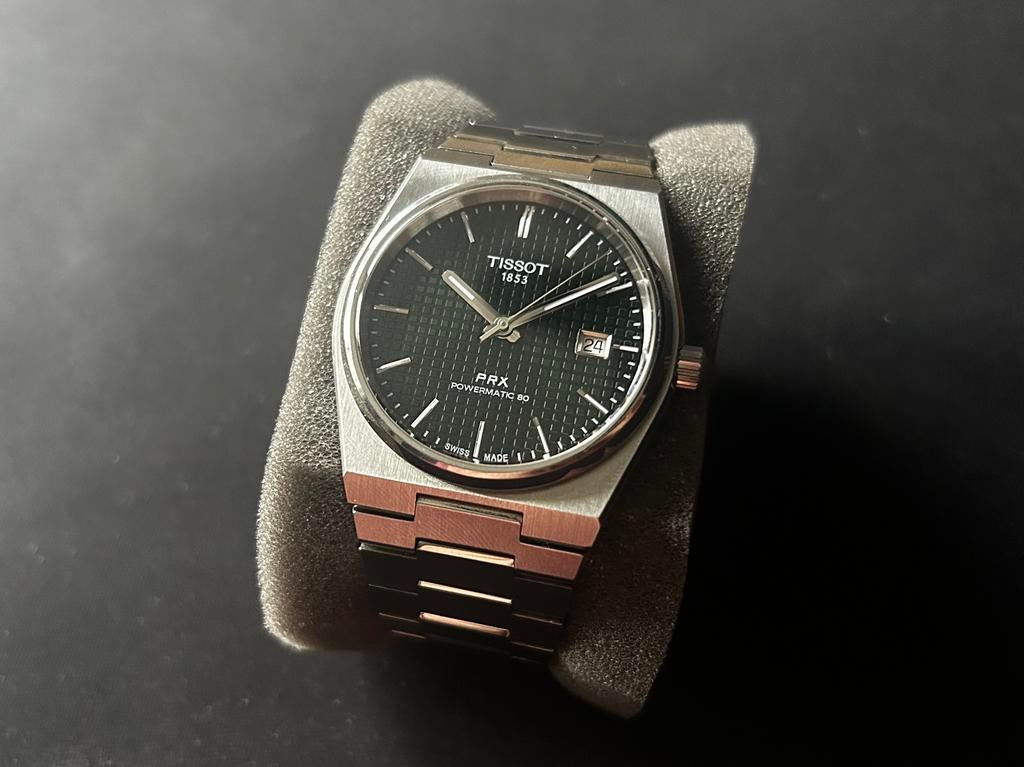 Tissot prx powermatic 80, Sieraden, Tassen en Uiterlijk, Ophalen of Verzenden, Waterdicht, Zo goed als nieuw, Zilver
