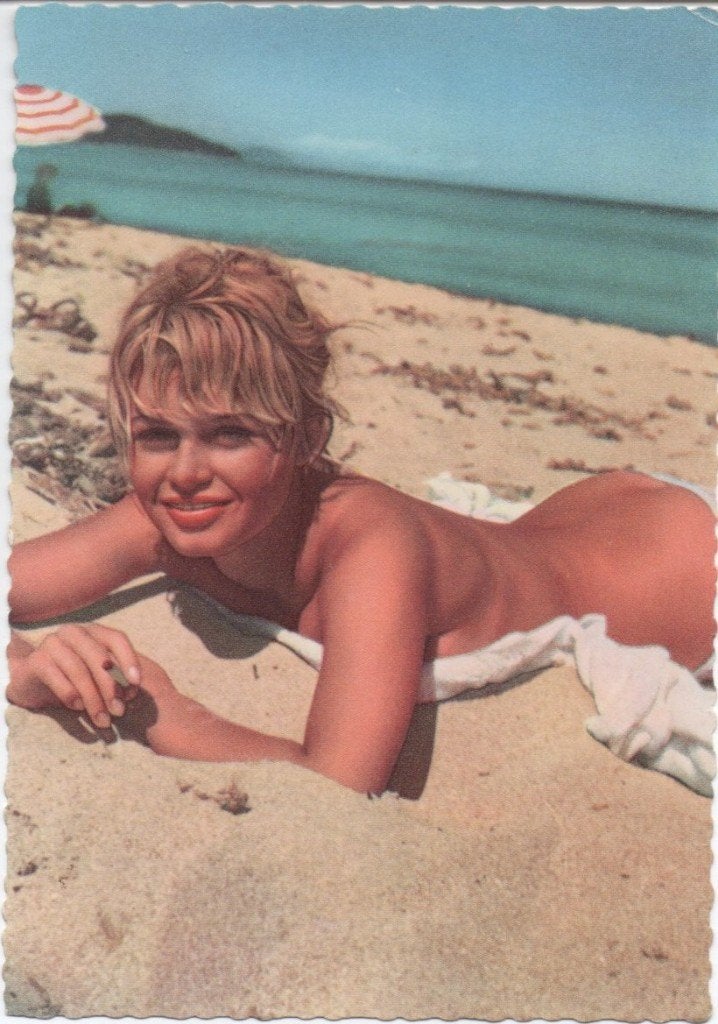 Filmsterren ansichtkaart Brigitte Bardot, Verzenden, 1940 tot 1960, Ongelopen, Sterren en Beroemdheden