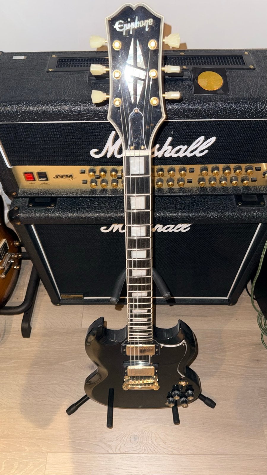 Epiphone SG Custom Ebony Gitaar, Muziek en Instrumenten, Ophalen, Zo goed als nieuw, Solid body, Epiphone
