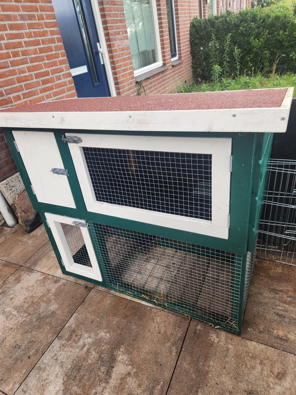 Buitenhok voor konijnen/cavia, Dieren en Toebehoren, Ophalen, 110 cm of meer, Zo goed als nieuw, 90 cm of meer