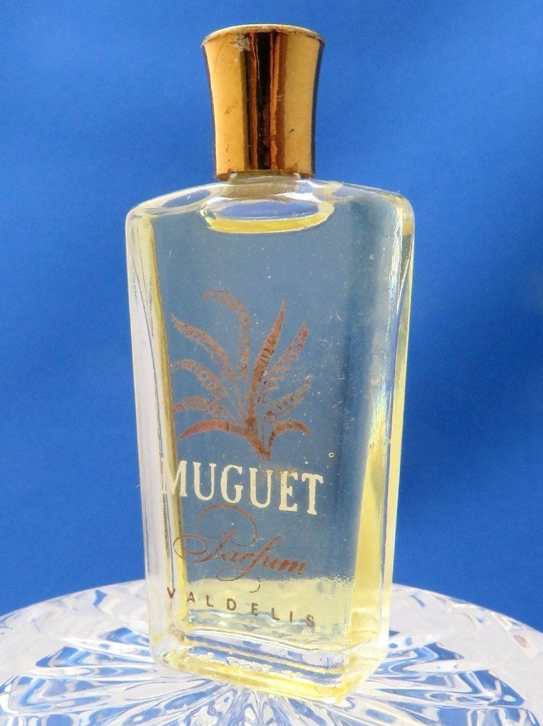 Mini set 2 - VALDELIS - Muguet en Pour Toi - 7ml - p - 6,3cm, Ophalen of Verzenden, Gebruikt, Miniatuur, Gevuld