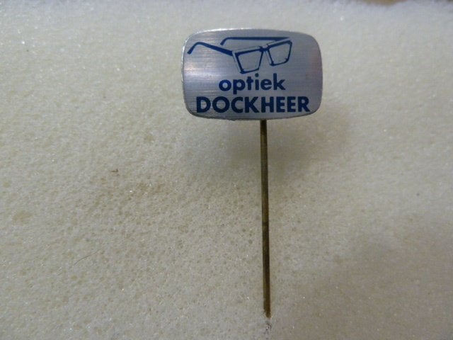 Vintage Optiek Dockheer speldje/pin, Verzamelen, Ophalen of Verzenden, Gebruikt, Overige onderwerpen, Speldje of Pin