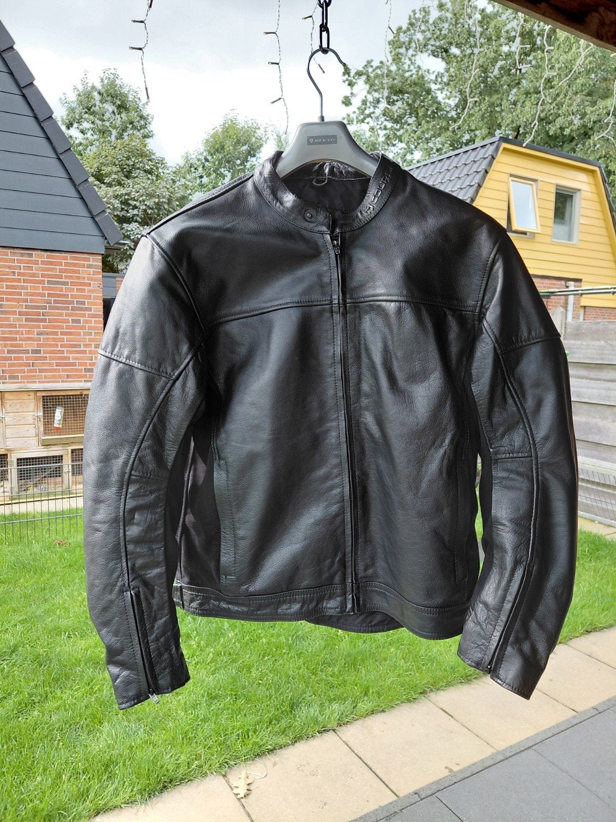 Leren motorjas, zwart, shouder elleboog protectie AA, Motoren, Ophalen, Onbekend, Dames, Jas | leer