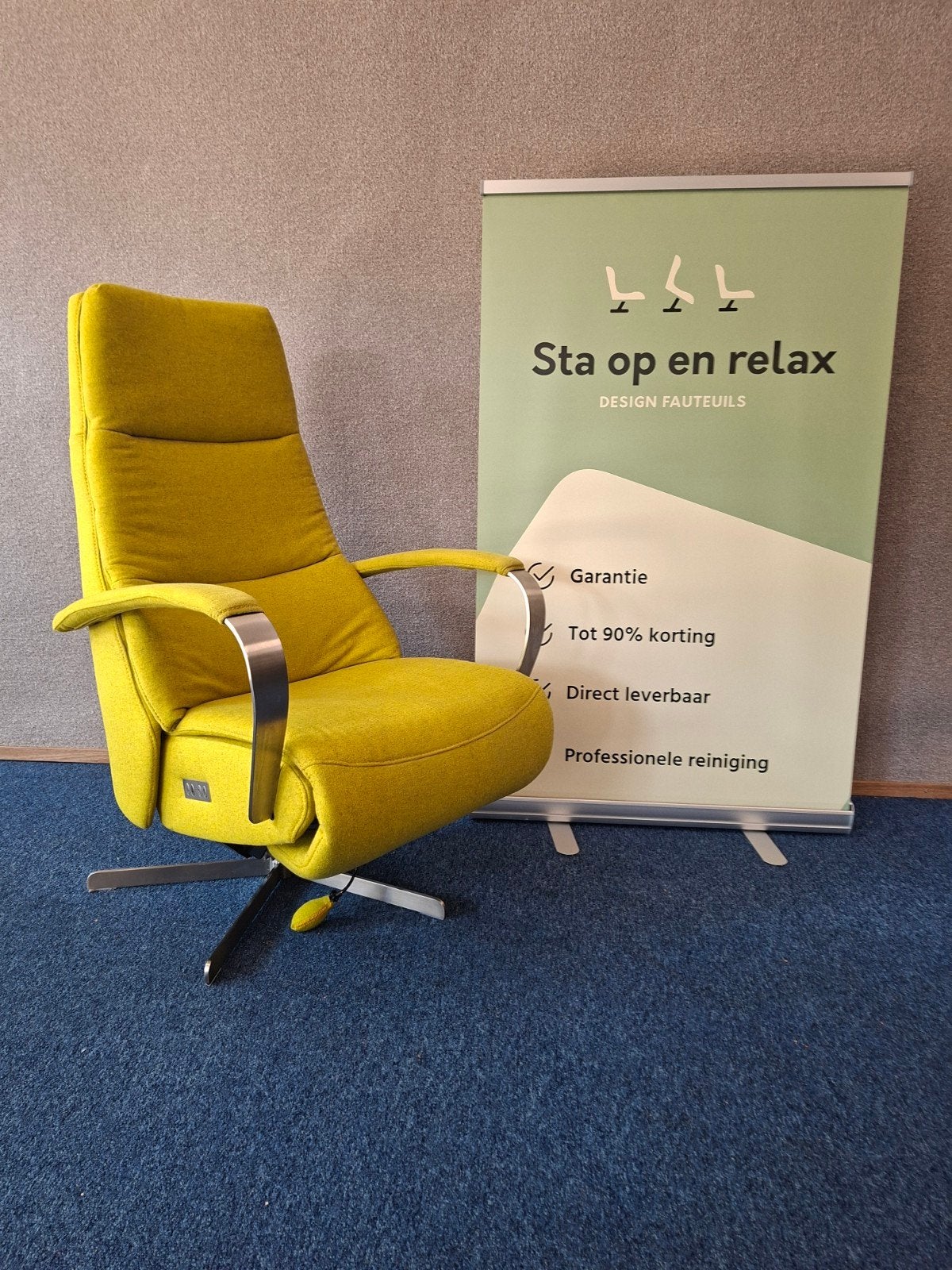 Sta op relax fauteuil Prominent Craft als nieuw op accu🔋, Minder dan 75 cm, Hoofdstraat 60 Schijndel, Ophalen of Verzenden, Zo goed als nieuw
