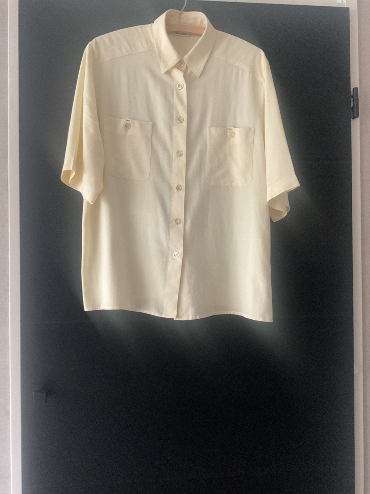 Mooie l.gele blouse, korte mouw(Mt 46/48) z.g.a.n., Ophalen of Verzenden, Zo goed als nieuw, Maat 46/48 (XL) of groter, Geel
