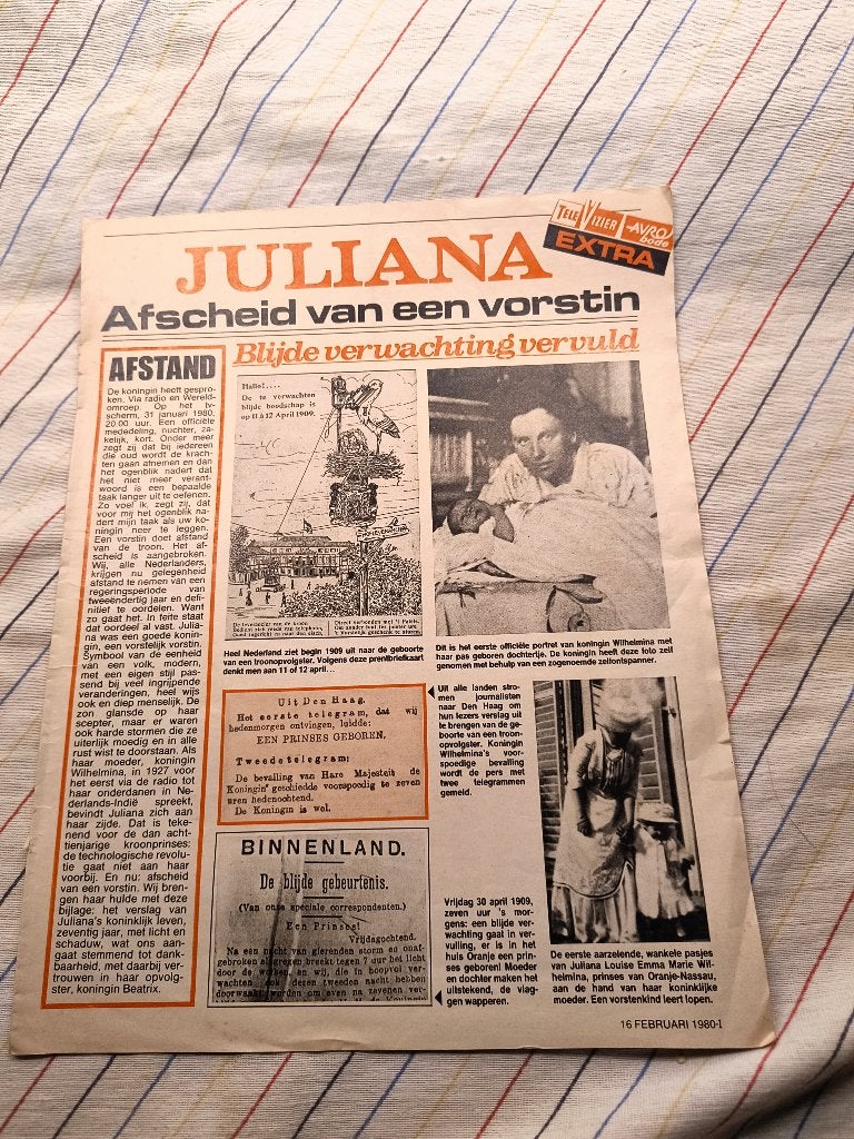 TeleVizier AVRObode Juliana Afscheid 14 februari 1980, Ophalen of Verzenden, Gebruikt, Nederland, Tijdschrift of Boek