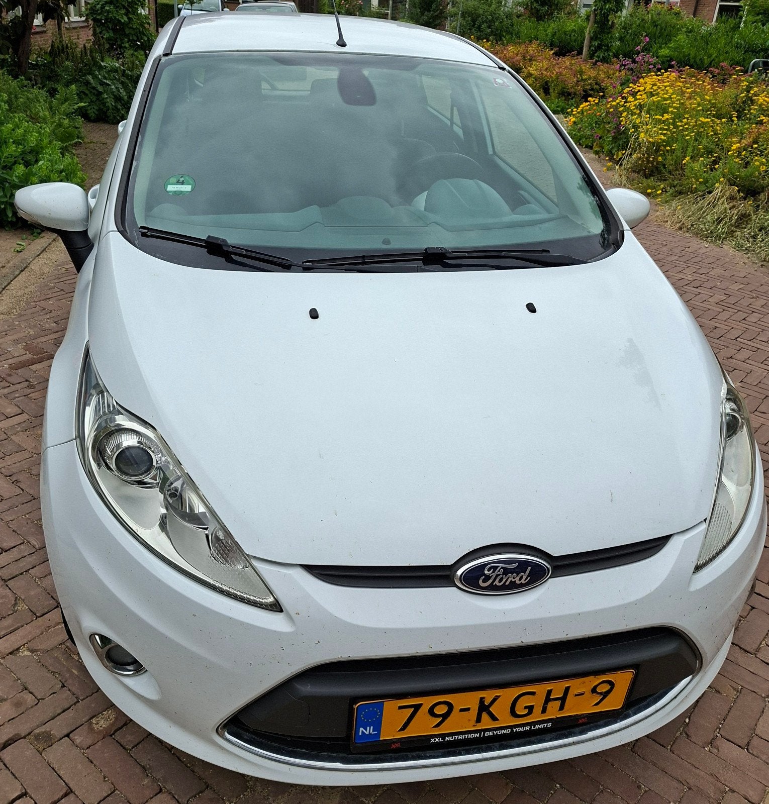 Ford Fiësta 1.25 60KW 5DR 2009 Wit, Auto's, Voorwielaandrijving, 1242 cc, Wit, Origineel Nederlands