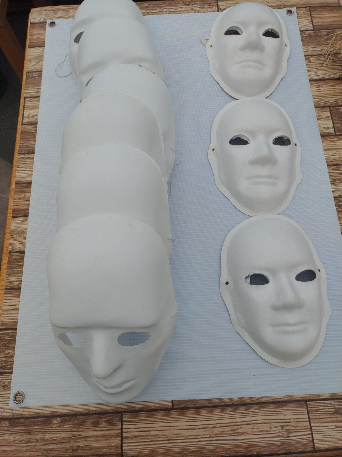 9 stuks Witte blanco maskers voor diverse gelegenheden, Ophalen of Verzenden, Nieuw, Kostuum, Carnaval
