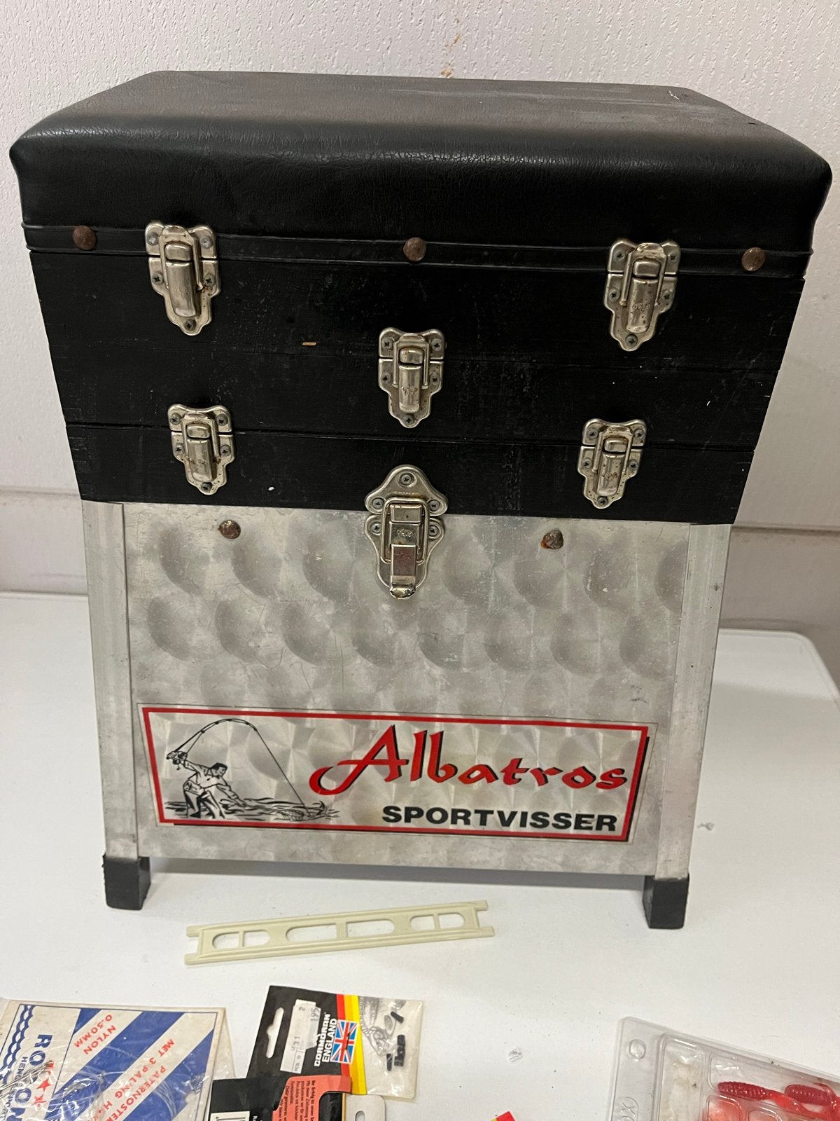 Albatros viskoffer met zitting - 47 cm zithoogte, Ophalen of Verzenden, Gebruikt, Koffer of Tas