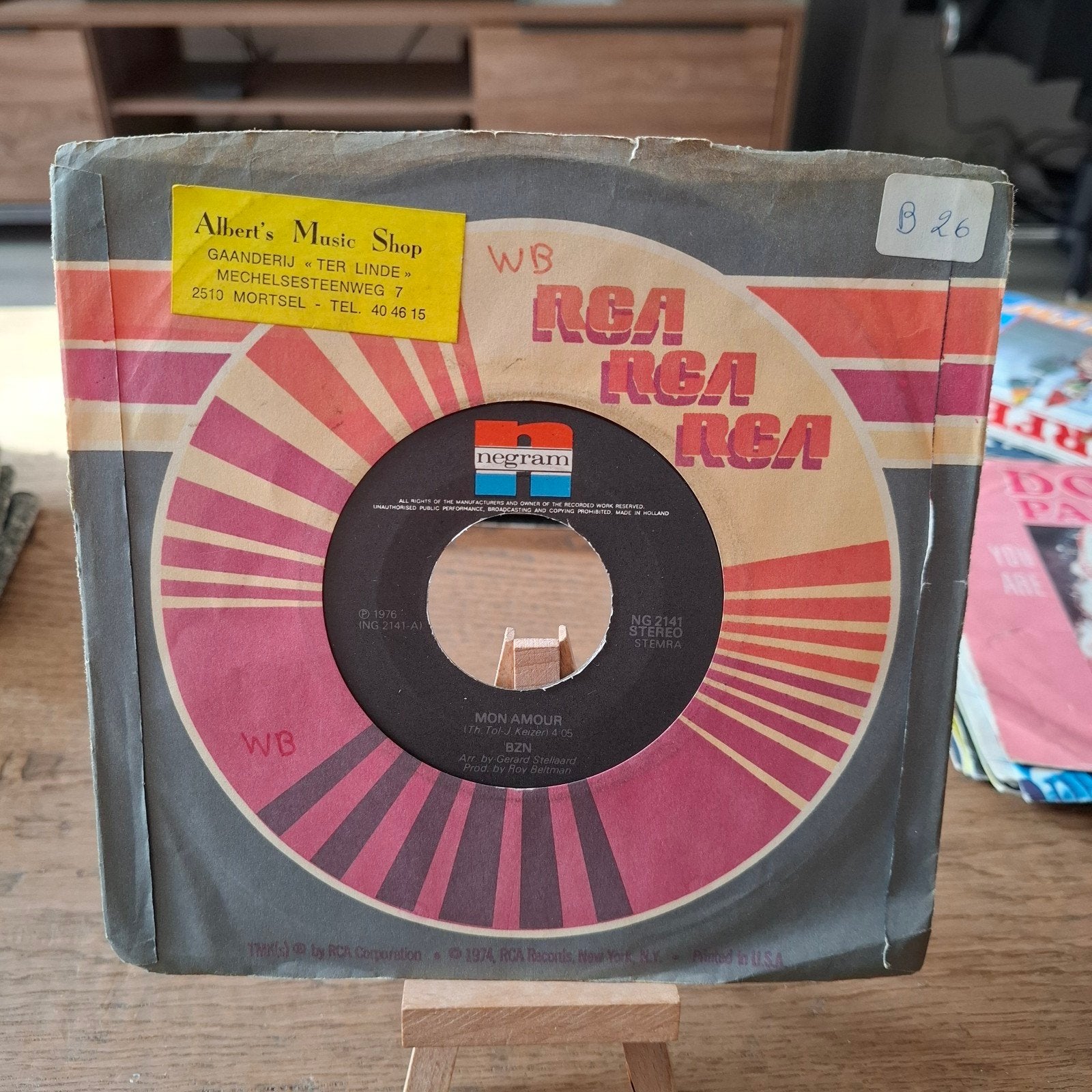 BZN - Mon Amour 7 inch vinyl single, Cd's en Dvd's, Gebruikt, 7 inch, Pop, EP