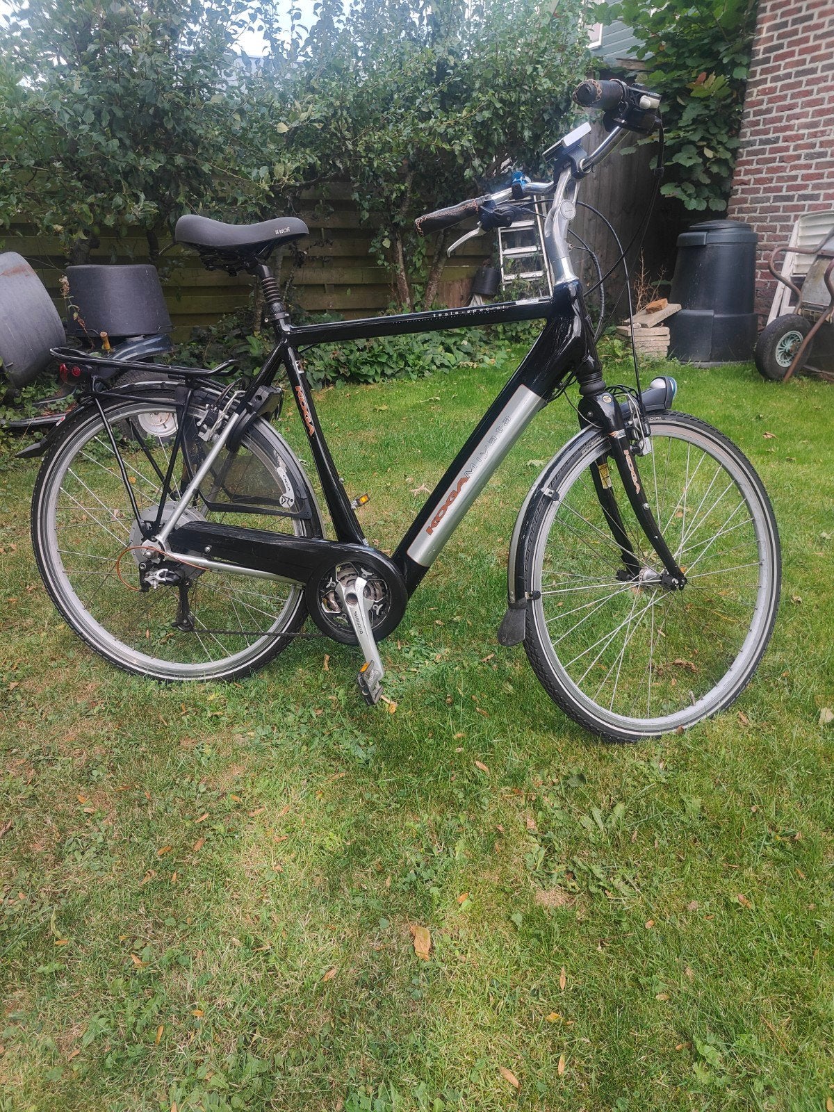 mooie zwarte Koga Miata Tesla Speciaal 60 cm herenfiets, Gebruikt, 59 cm of meer, 30 tot 50 km per accu, Ophalen