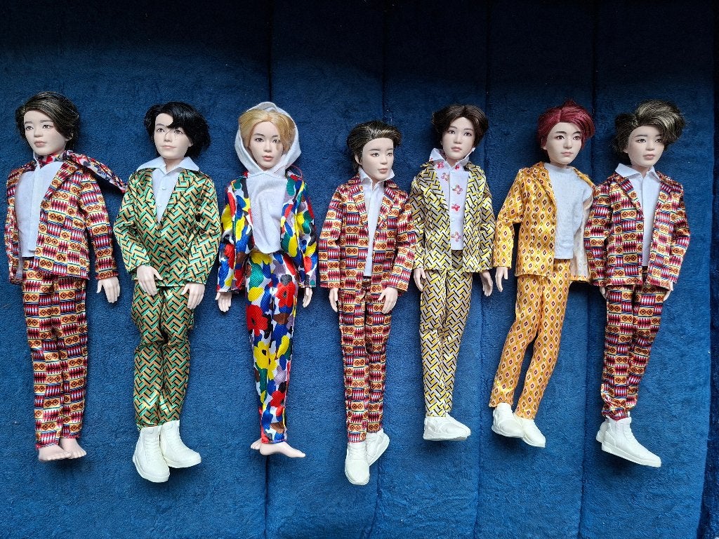 7 Mattel Barbie BTS poppen, Ophalen of Verzenden, Gebruikt, Pop