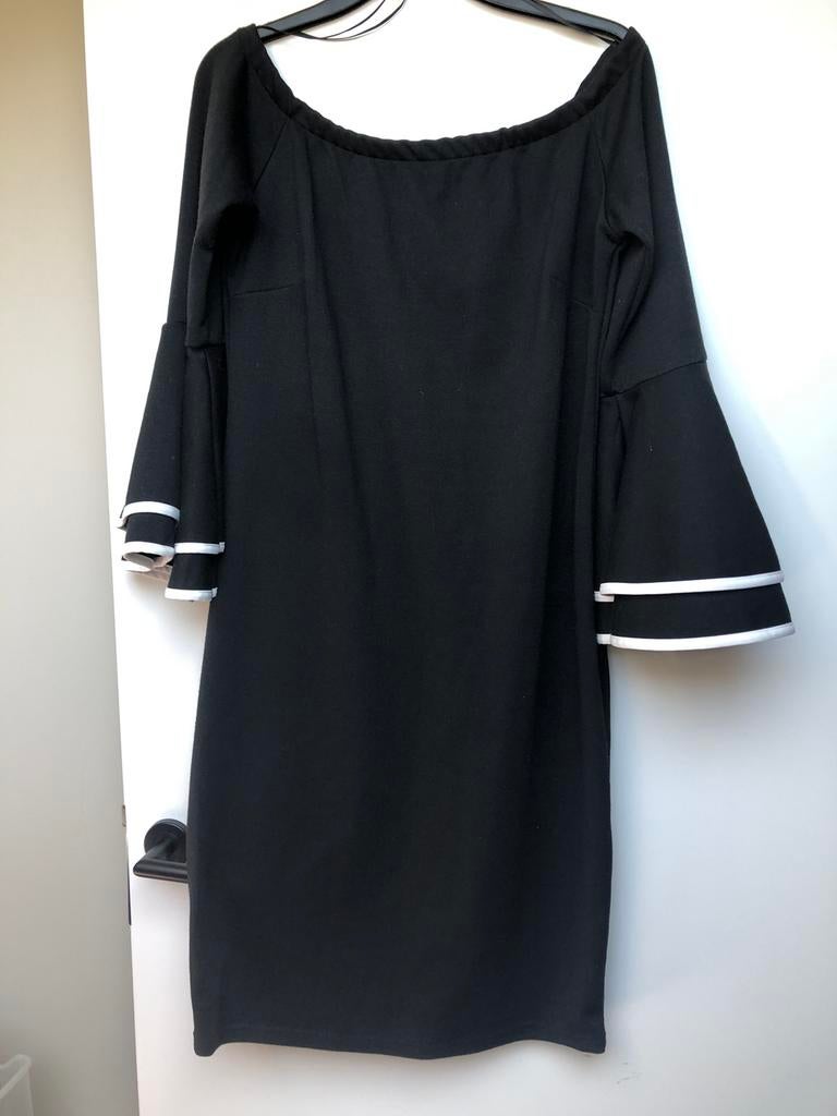 Zgan off shoulder jurk 44, Ophalen of Verzenden, Zo goed als nieuw, Maat 42/44 (L), Onder de knie