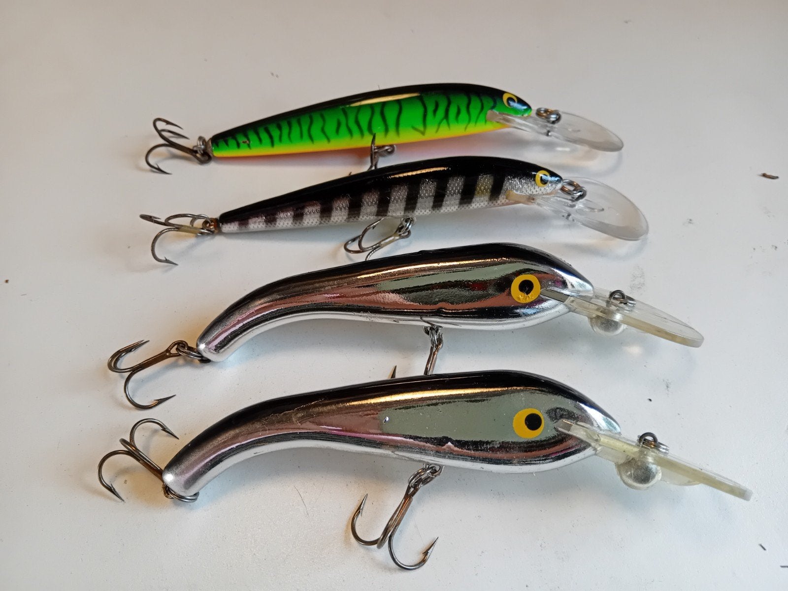 2x Bagley, 2x Norman Walleye Runner. kunstaas, Watersport en Boten, Ophalen of Verzenden, Overige typen